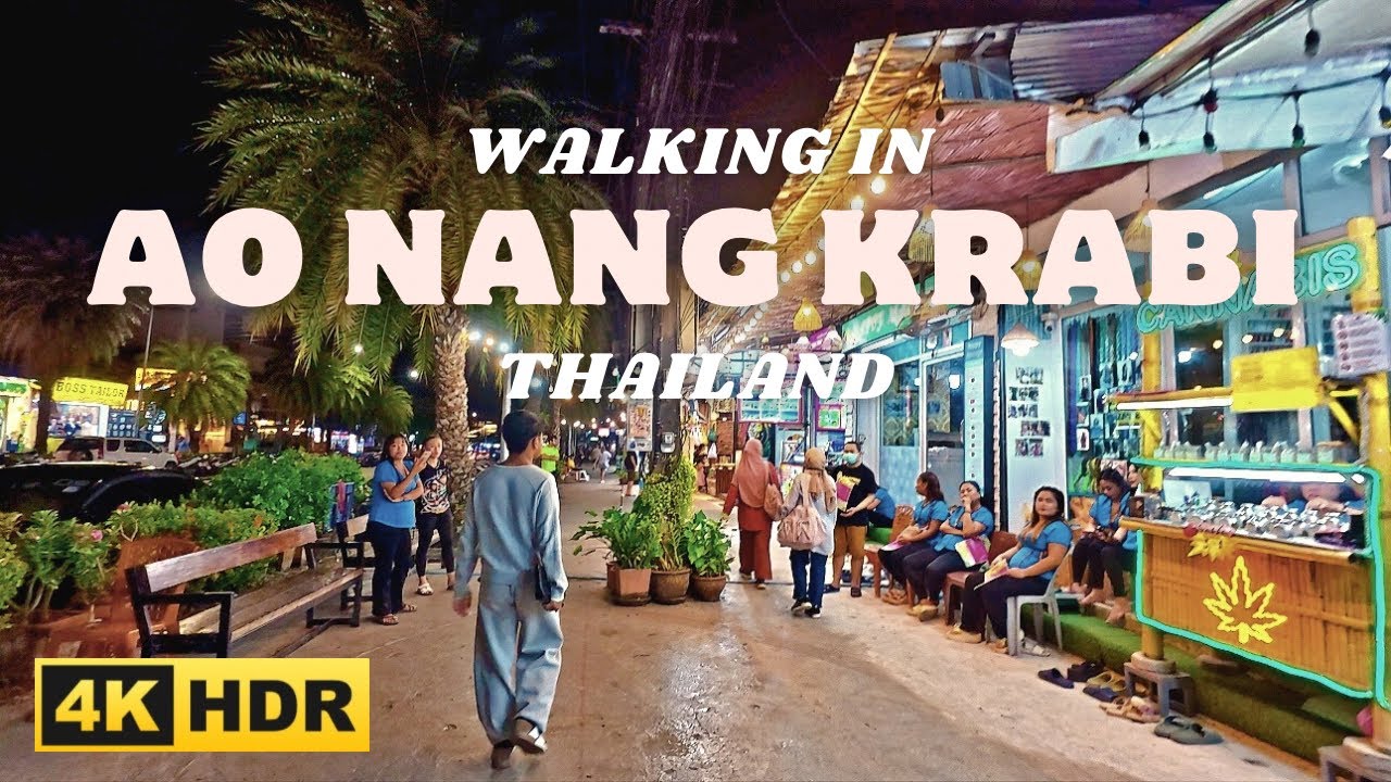 Explore Ao Nang's vibrant night market, where local delicacies meet affordable prices among a maze of bustling stalls.