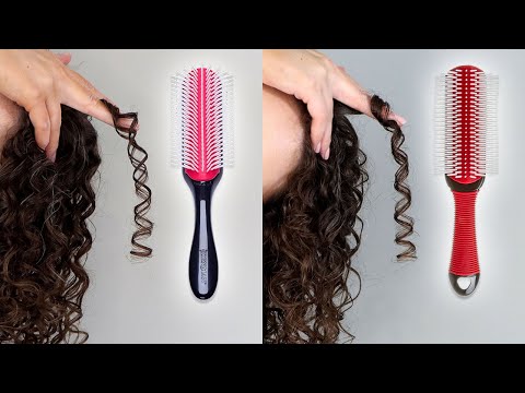 Comparing the Denman Brush vs. KISS Curly Styling Brush