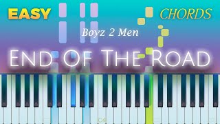 Boyz 2 Men - End Of The Road - EASY Piano CHORDS TUTORIAL by Piano Fun Play