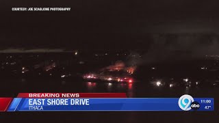 Brush fire outside of Ithaca