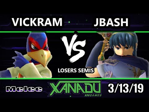 S@X 293 SSBM - Vickram (Falco)  Vs. JBash (Marth) - Smash Melee Losers Semis