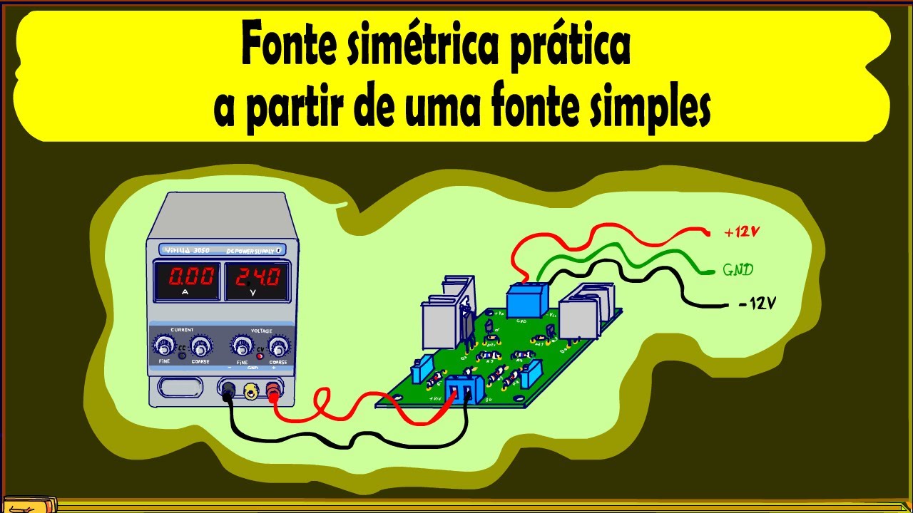 Fonte simétrica prática a partir de uma fonte simples!