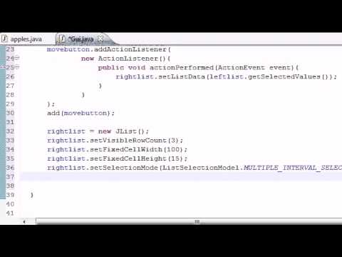 Java Video Tutorial Part 73 Moving List Items Program