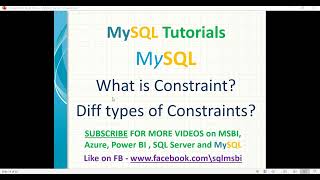 Download the video "MySQL Tutorials | What is Constraint | Types of constraints in mysql | mysql constraints"