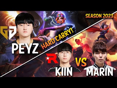 GEN Peyz Hard Carry JINX! | KT Kiin vs MaRin - INTENSE GAME - Patch 13.20 KR Ranked
