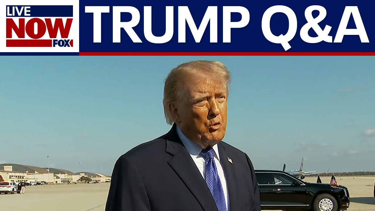 President Trump takes questions from reporters