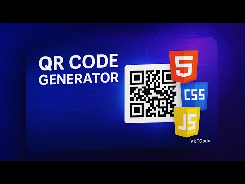 Qr Code Generator Using Html Css Javascript Beginner Javascript Project Tutorial