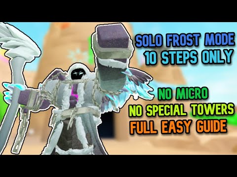 How to Win Solo Frost Mode NO SPECIAL TOWERS + NO MICRO FULL GUIDE - Tower Defense Simulator | TDS