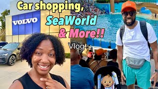 Heyy we’re back 👋🏾! Car Shopping, Baby’s 1st swim lesson, Discovery Cove, SeaWorld and More! |Vlog