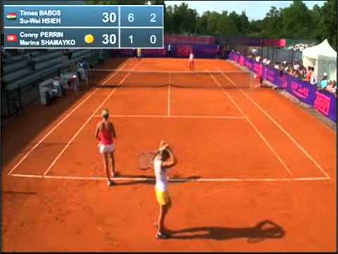 2012 Strasbourg D-1R T Babos/S Hsieh v C Perrin/M Shamayo Set2