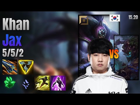 Khan Top Jax vs Maokai lol KR solo rank Full Game 15.20 | 칸 잭스 vs 마오카이
