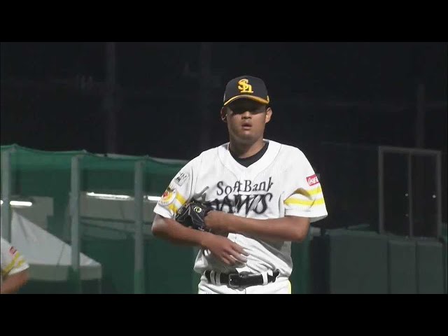 【ファーム】切れ味鋭い変化球!! ホークス・椎野新 この回を3者凡退に抑える好投!! 2022年9月30日  福岡ソフトバンクホークス 対 中日ドラゴンズ