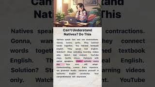 Can't Understand Natives? Do This | English Reading and Listening Practice #englishforbeginners
