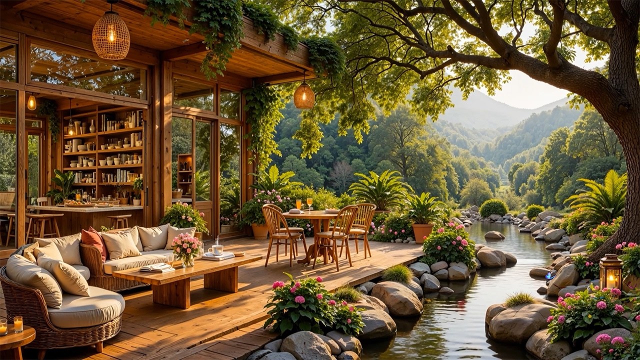 Smooth Morning Jazz 🌿 Unique Coffee Shop in Lakeside to Work