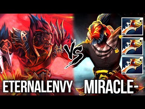 Miracle- vs EternaLEnVy 9k Megacreeps Defense with 3x Rapiers - Dota 2