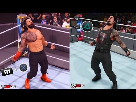 WWE 2K24 vs. WWE 2K19 Finishers Comparison !!!!
