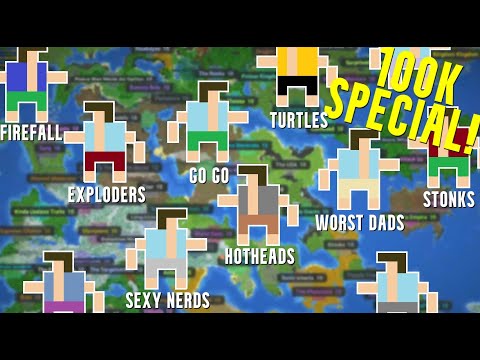 100 Kingdoms Fight On A COLOSSAL Map - WorldBox 100k Special!