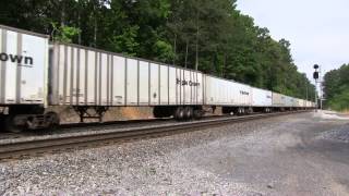 preview picture of video 'BNSF 6721 (ES44C4) leads the NS 251 at CP Long'