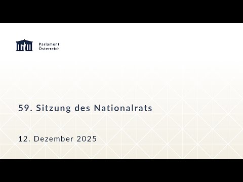 59. Sitzung des Nationalrats