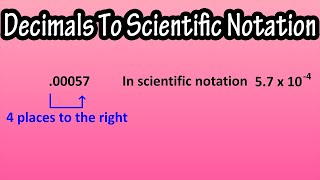 How To Convert Or Change Decimal Form Numbers To Scientific Notation