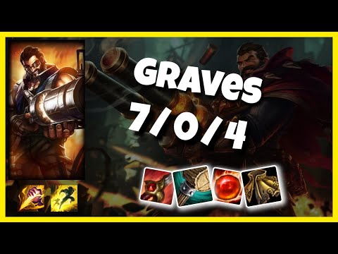 Korean Challenger Graves Jungle (7/0/4) Gameplay Replay - Patch 10.18