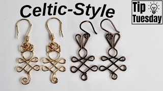 Celtic-Style Cat and Bunny Wire Earrings Tutorial
