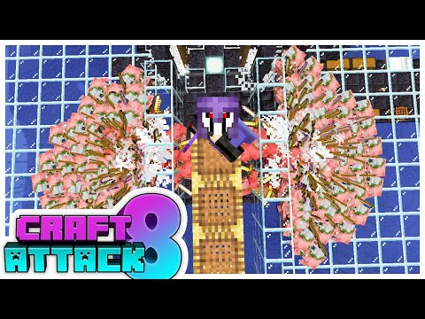 Pogwarts und der untere Teil die größten Mobfarm 28% fertig | Minecraft Craft Attack 8 #22