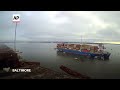 Timelapse video: Ship that caused deadly Baltimore bridge collapse returned to port - Video