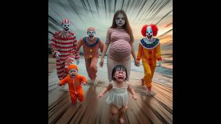 Download lagu Thought to be a cute clown, this is the moment a small child was kidnapped by a scary clown #shor... mp3