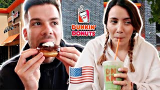 🇬🇧 Brits Try DUNKIN DONUTS for the First Time! 🇺🇸