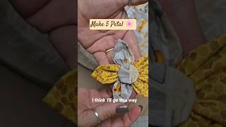 Five Petal Flower How to #shorts #fabricflowertutorial
