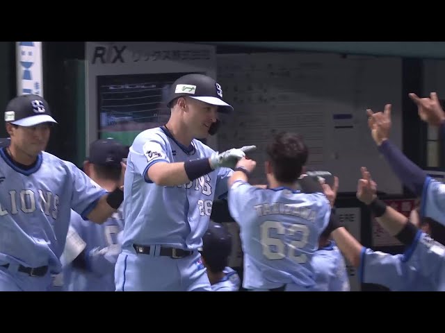 【4回表】2試合連続2ランHR!! ライオンズ・ネビン 今季第13号は右中間への逆転アーチ!! 2025年8月20日 福岡ソフトバンクホークス 対 埼玉西武ライオンズ