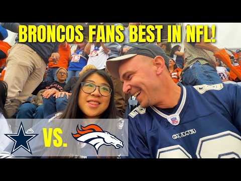 Cowboys couple IMPRESSED at Bronco fans (First time at Mile High Stadium)
