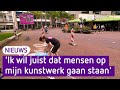Rianne maakt kunstwerken om op te gaan staan