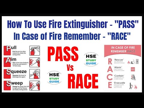 PASS Vs RACE || How To Use A Fire Extinguisher by PASS Method || In Case of Fire Remember "RACE"