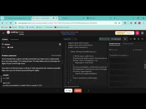 Coding ninja weekly contest-118 || java || All solution || Hacker || Find the extra letter