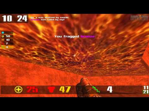 Quake 3 CPMA: 2v2_cpm25_myT_vs_bronze_with_quad_double_rj_up_from_lava_to_rail