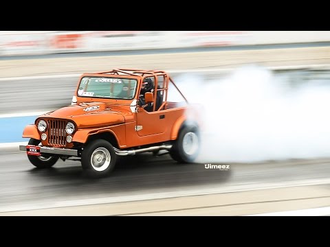 JEEPERS! 8SEC STREET LEGAL! WHEELS UP CJ7 JEEP! '15 WORLD POWER WHEELSTAND EVENT! BYRON!