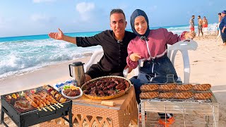 عملنا حفلة مشاوي????علي البحر في الساحل الشرير