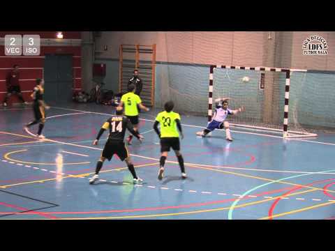 Resumen Vecinos del 0 - Isótopos a mesa puesta. División de Honor. Liga Delicias Fútbol Sala