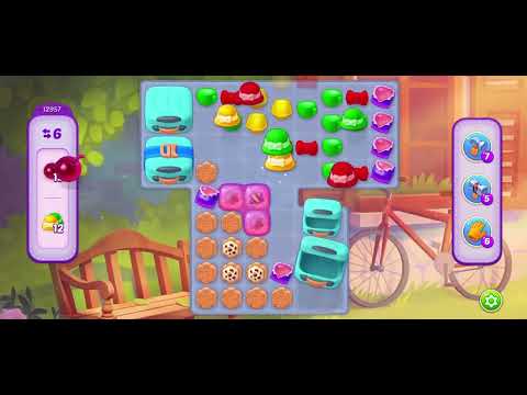 Homescapes level 12957 -  no booster gameplay