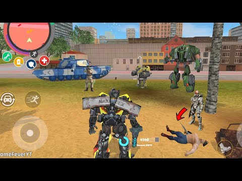 Rope Hero: Vice Town (TRANSFORMER ROBOT TRUCK FIGHT POLICE TANK AND ROBOT CAR) - Android Gameplay HD