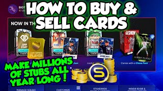 HOW TO BUY AND SELL CARDS IN MLB THE SHOW 22 DIAMOND DYNASTY! BEST WAY TO MAKE STUBS IN MLB 22
