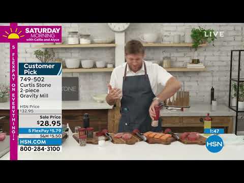 Curtis Stone 2piece Gravity Mill