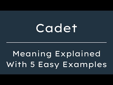 Cadet Meaning in English With 5 Example Sentences, Cadet Meaning in English