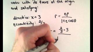 Finding the Polar Equation given the Directrix and Eccentricity