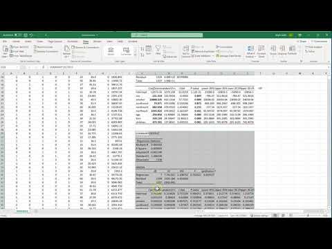 Excel: multicollinearity; variance inflaction factor (VIF)