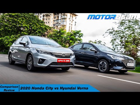2020 Honda City vs Hyundai Verna Comparison Review - Clash Of The Titans | MotorBeam