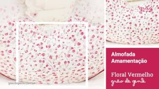 Almofada para Amamentação Floral Vermelho | Ref: 57266
