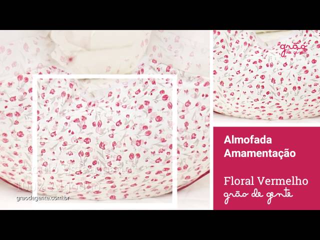 Almofada para Amamentação Floral Vermelho | Ref: 57266